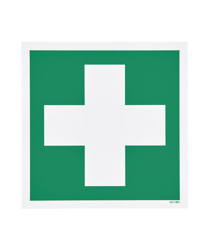 Skilt - Førstehjælp plast 148x148 mm