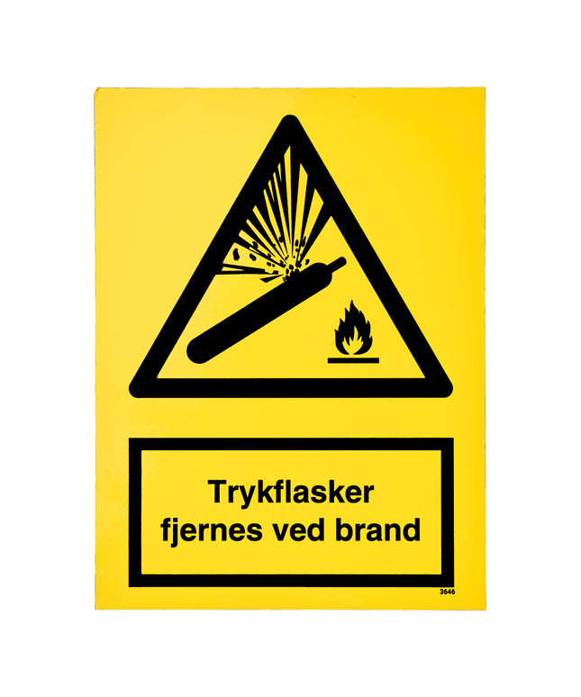 Folie- Trykflasker fjernes ved brand 197x147 mm